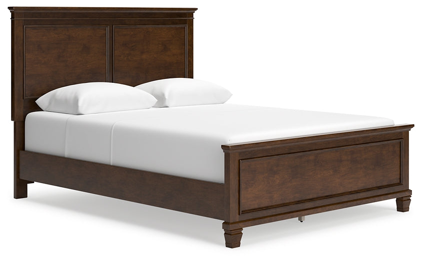 Danabrin Queen Panel Bed with Mirrored Dresser