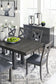 Myshanna Dining Table and 6 Chairs and Bench with Storage