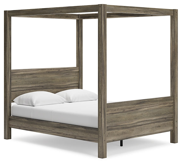 Shallifer Queen Canopy Bed with Dresser, Chest and 2 Nightstands