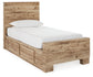 Hyanna Twin Panel Bed with 1 Side Storage